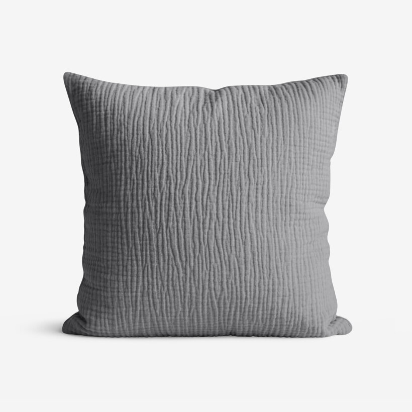 Musselin-Kissenbezug – anthrazit