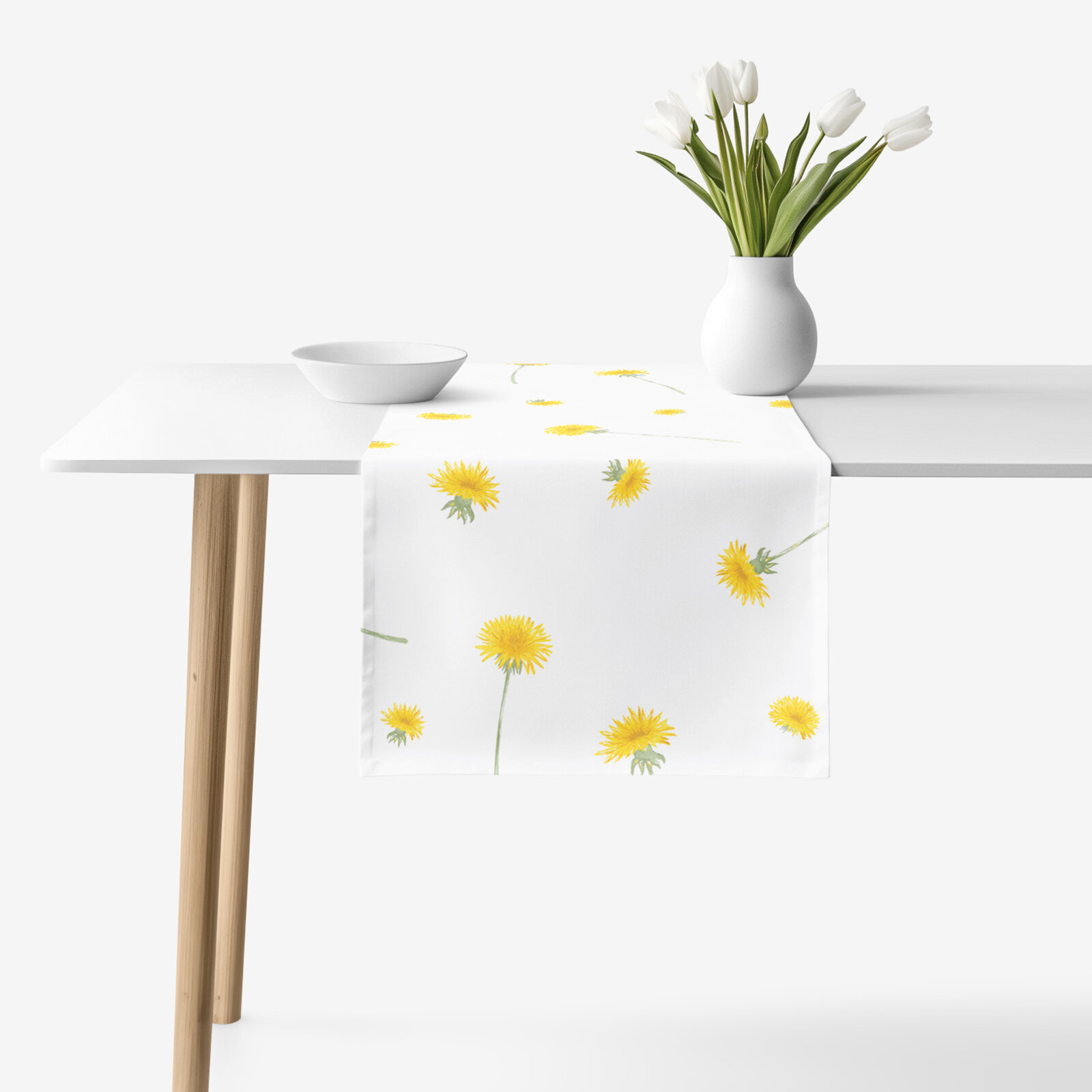 Tischläufer aus 100% Baumwolle - Löwenzahn
