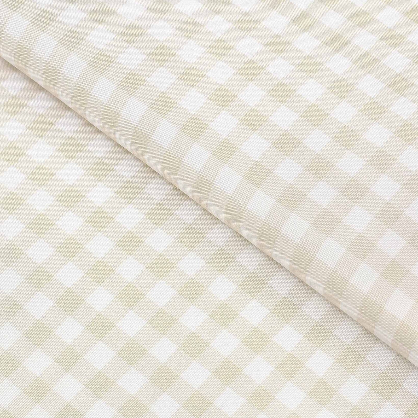 Teflonstoff für Tischdecken - beige Würfel