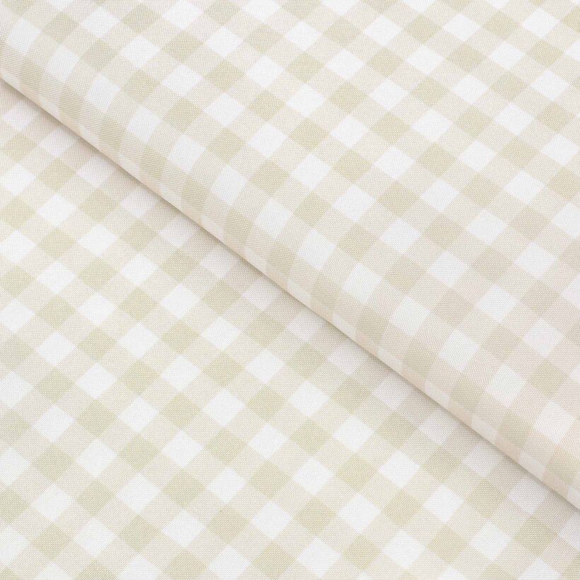 Teflonstoff für Tischdecken - beige Würfel