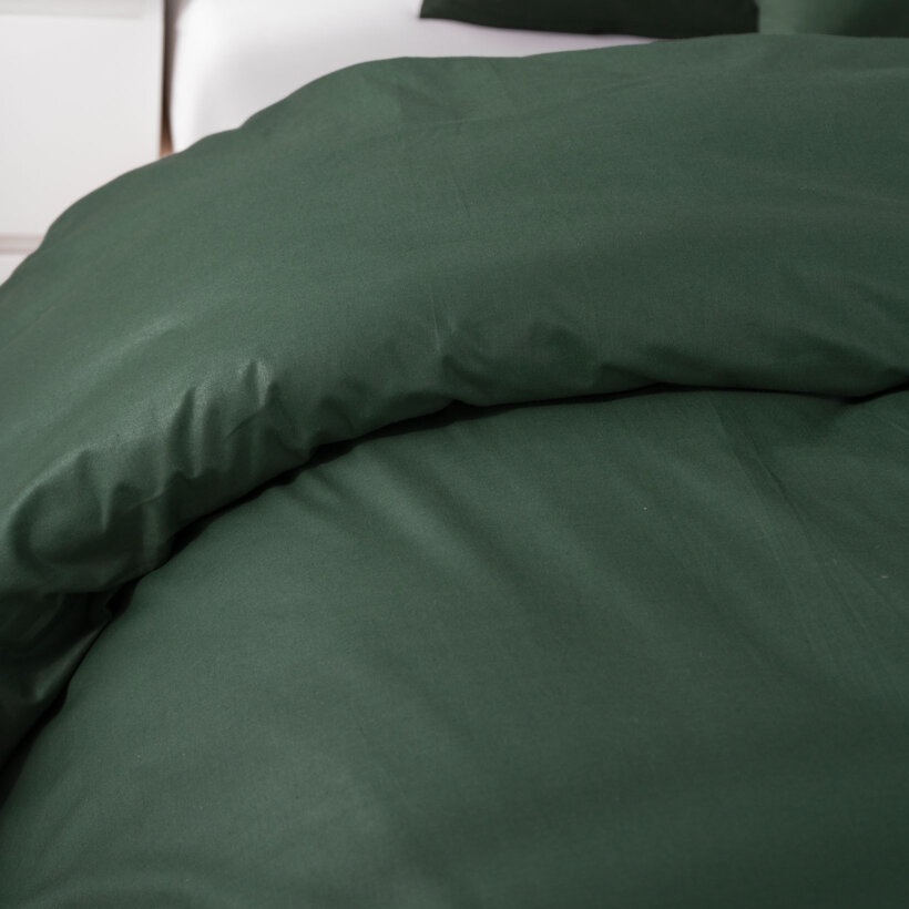 Bettwäsche aus Baumwolle - dunkelgrün