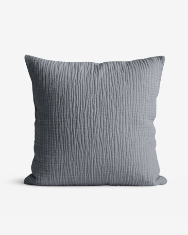 Musselin-Kissenbezug – anthrazit