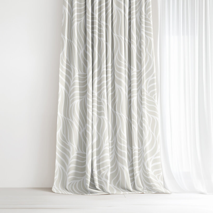 Dekorativer Vorhang – Beige Linien