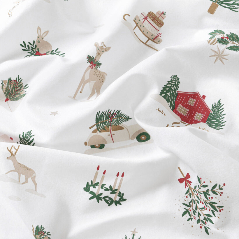 Flanellstoff - Traditionelle Weihnachten