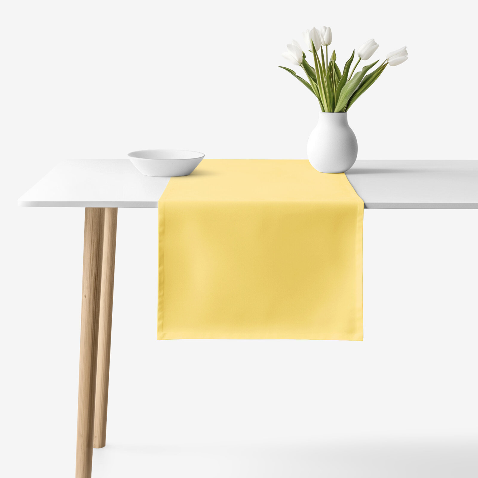 Tischläufer aus 100% Baumwolle - gelb
