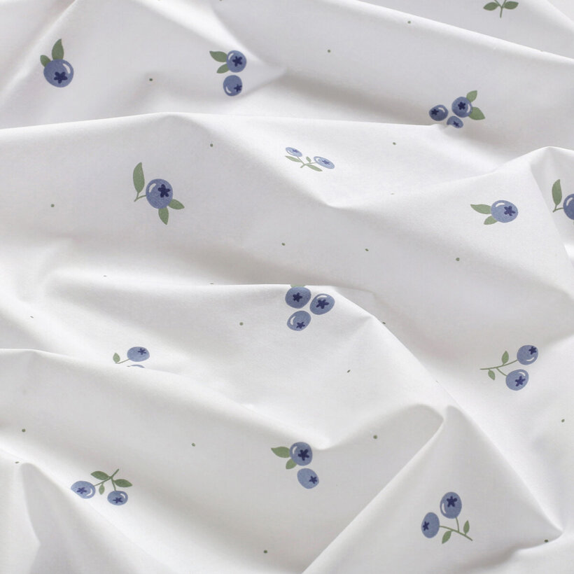 Eckige Tischdecke 100% Baumwolle - Heidelbeeren