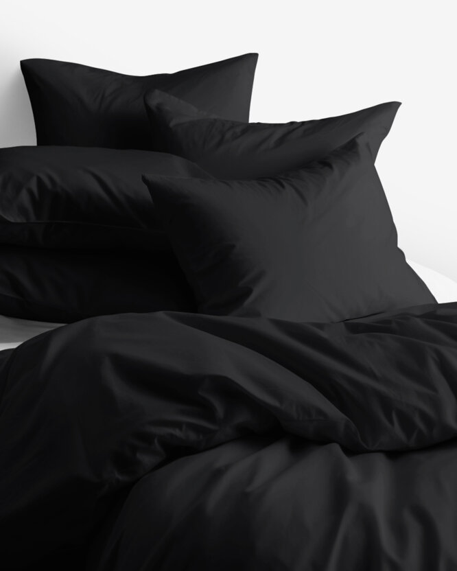 Bettwäsche aus Baumwolle - schwarz