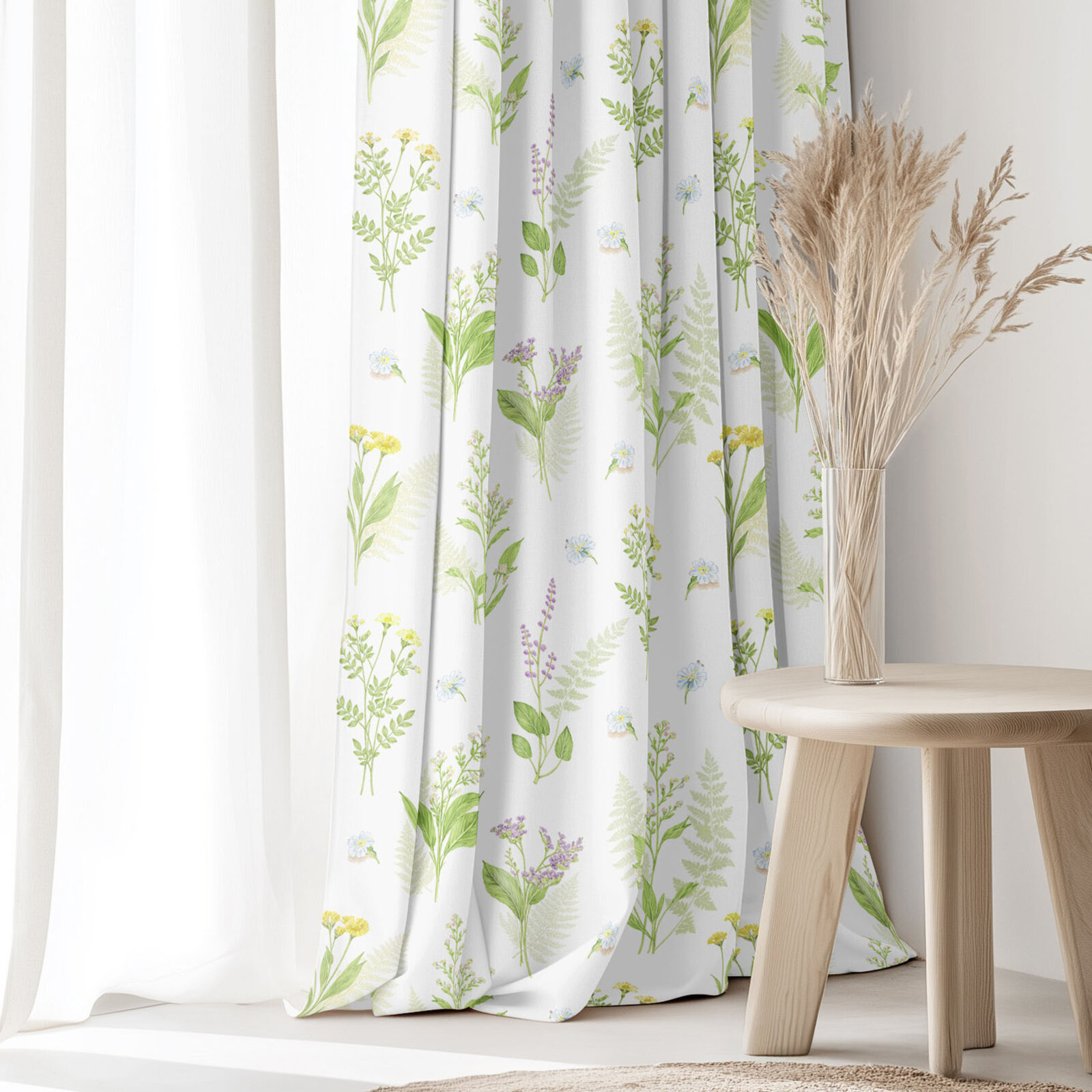 Dekorativer Vorhang – Waldblumen