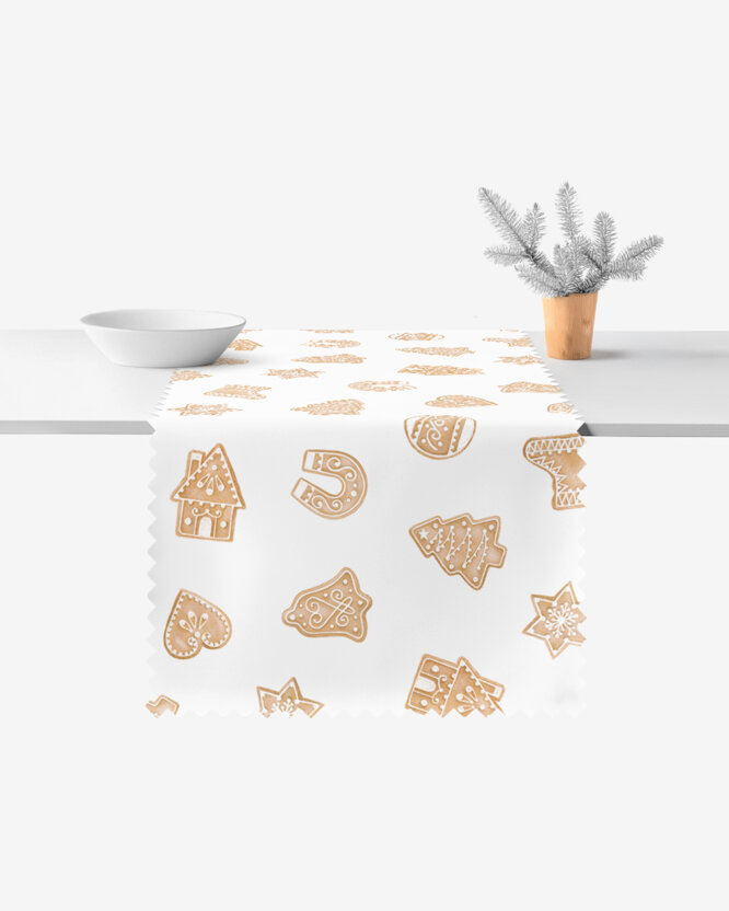 Weihnachtlicher Teflon-Tischläufer - Lebkuchen