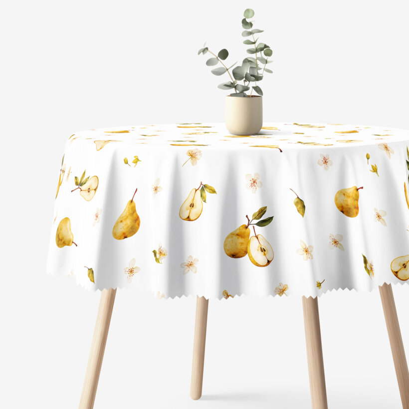 Runde Tischdecke Teflon - Birnengarten
