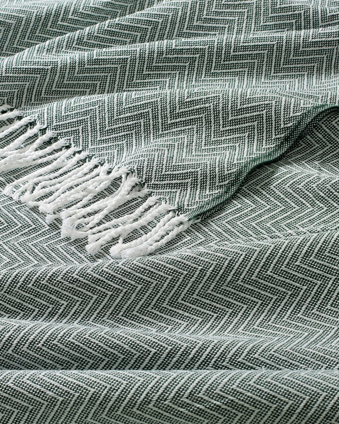 Plaid Zickzack - waldgrün