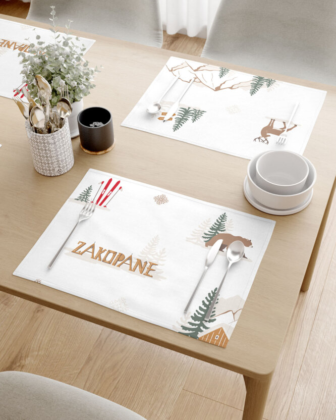 Weihnachtliches Tischset 100% Baumwolle - Zakopane - 2 Stück