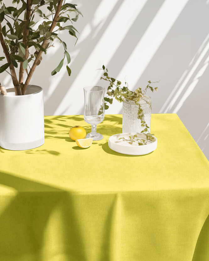 Eckige Tischdecke Malaga - limettengrün