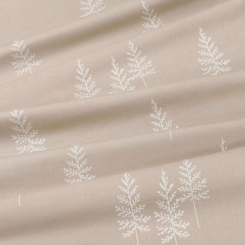 Eckige Tischdecke 100% Baumwollköper - Nordische Tannenbäume