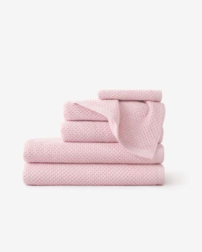 Frottee-Handtuch / Badetuch aus Baumwolle Micro Pure - Pastellrosa
