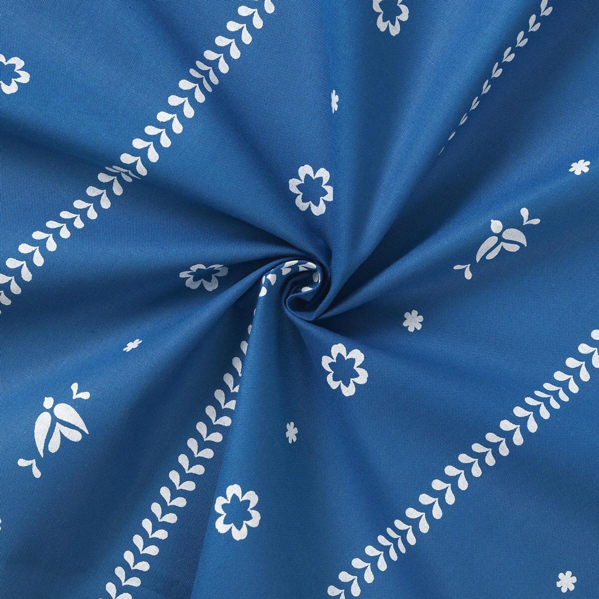 Baumwollstoff - Blaue Folklore
