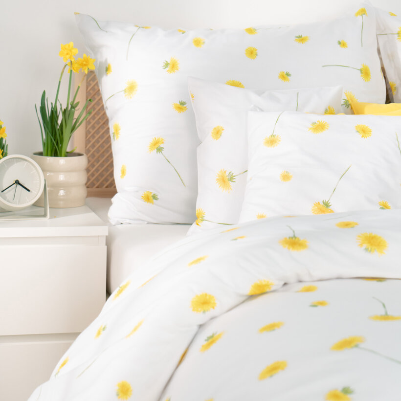 Bettwäsche aus Baumwolle - Löwenzahn