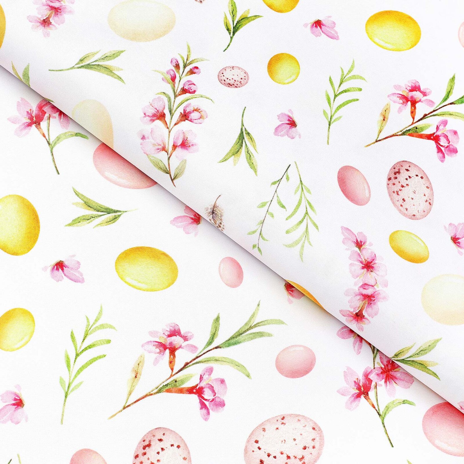 Ostern Teflon-Stoff für Tischdecken - Ostereier mit Blumen