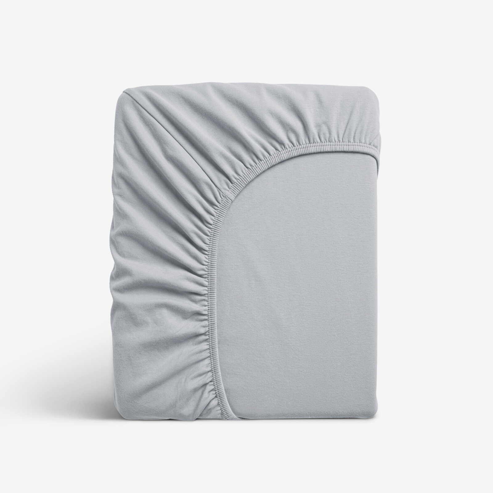 Elastisches Jersey-Spannbettlaken - grau