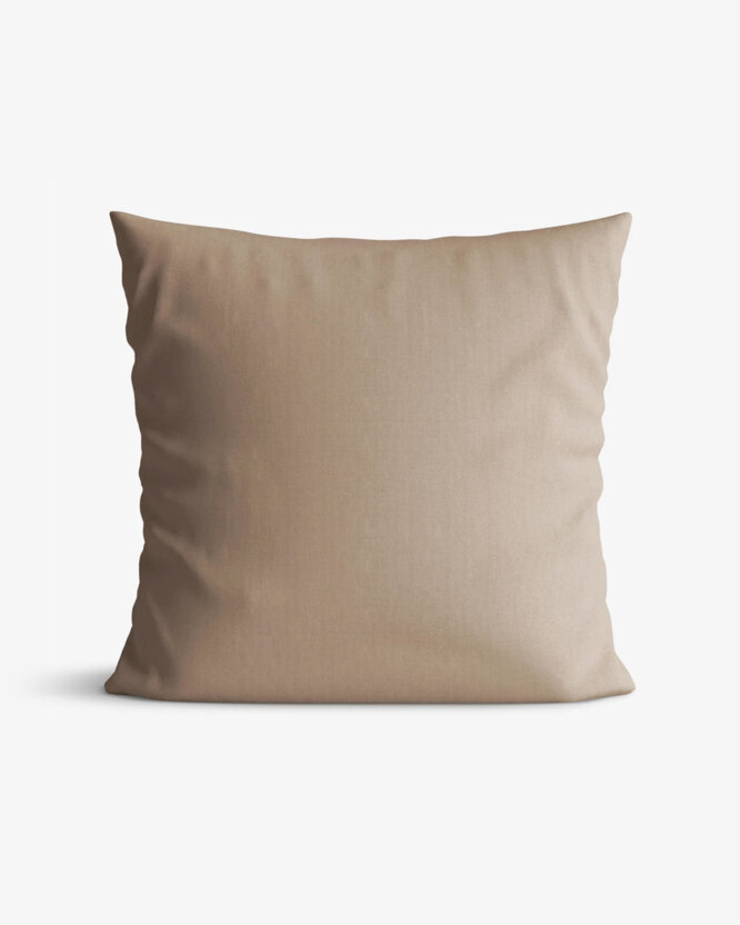 Kissenbezug aus Baumwolle - kaffeebraun