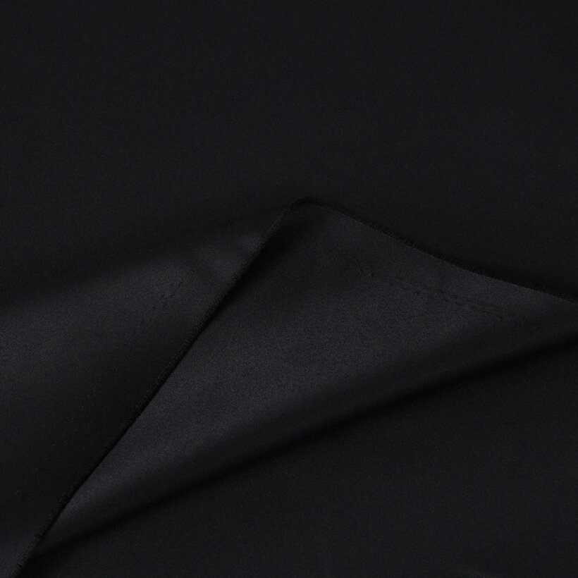 Verdunkelungsstoff Blackout mit Satin-Glanz - schwarz
