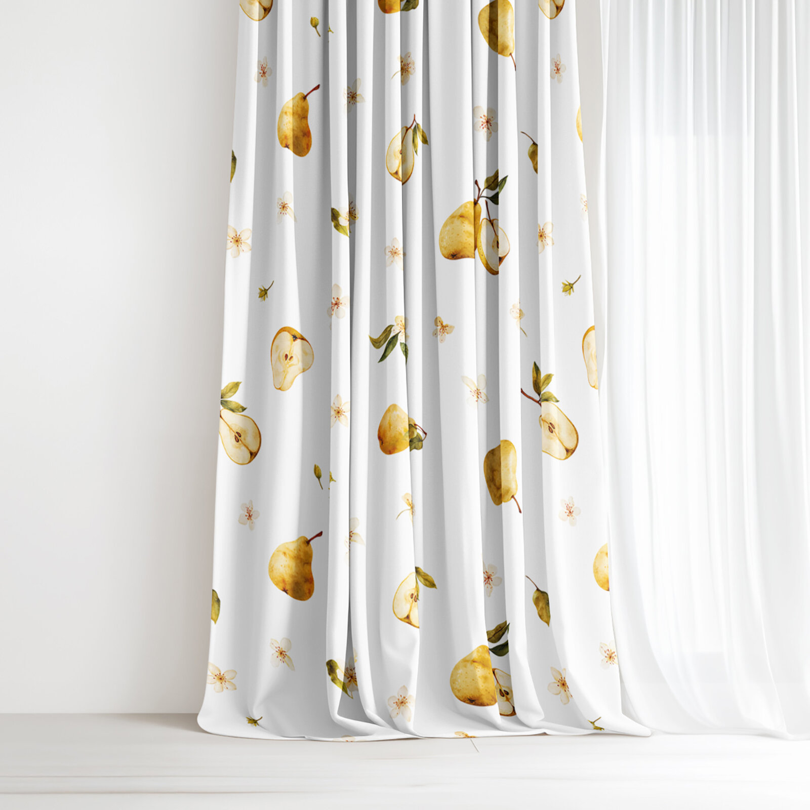 Dekorativer Vorhang – Birnengarten