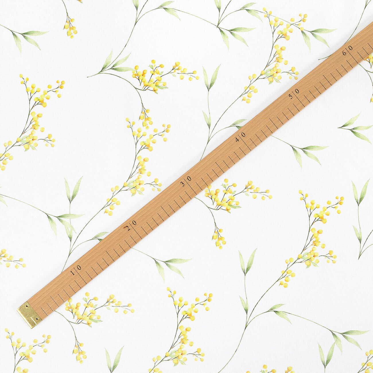 Teflonstoff für Tischdecken - Mimosenblüten