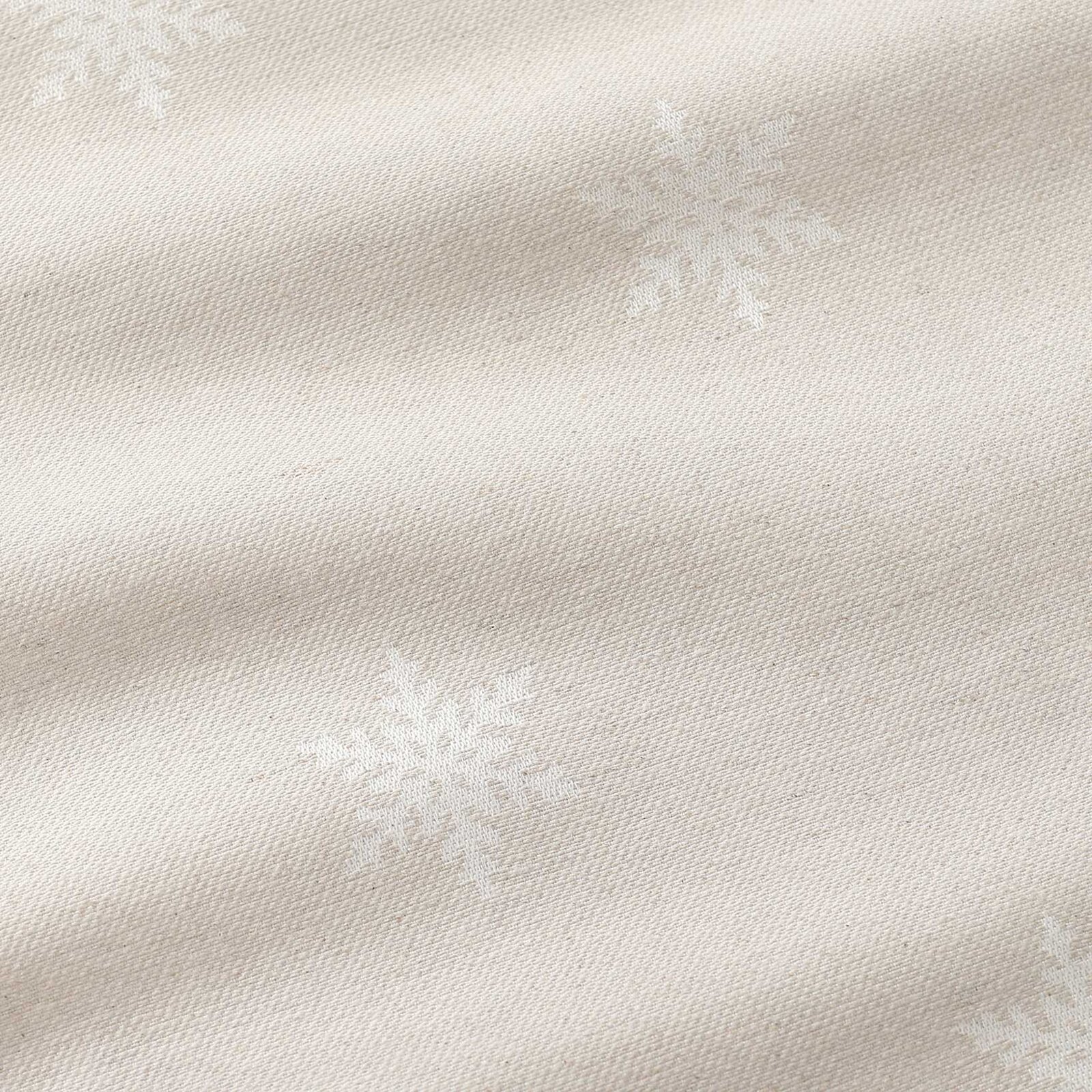 Weihnachtskissenbezug Natura - Schneeflocken auf natürlichem