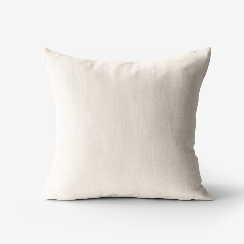 Kissenbezug aus Leinenmischung - elfenbein