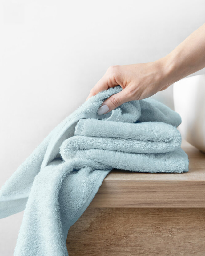 Bambus-Handtuch/Badetuch - hellblau