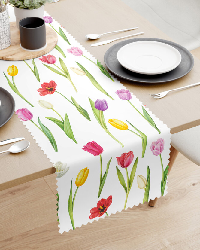 Teflon-Tischläufer - Bunte Tulpen