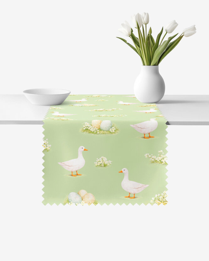 Ostern Teflon-Tischläufer - Gänse und Ostereier