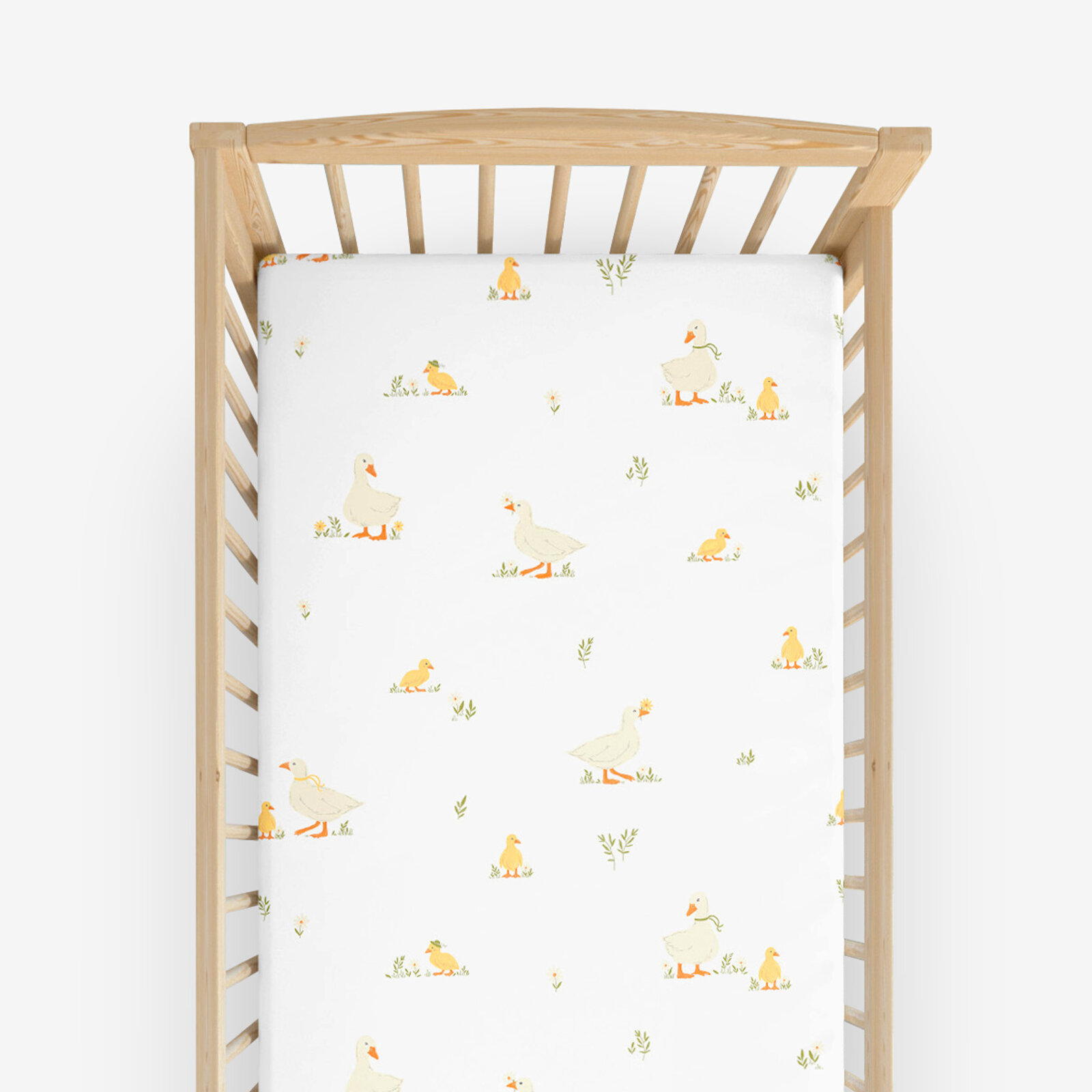 Ostern Spannbetttuch aus Baumwolle für Babybetten - Enten