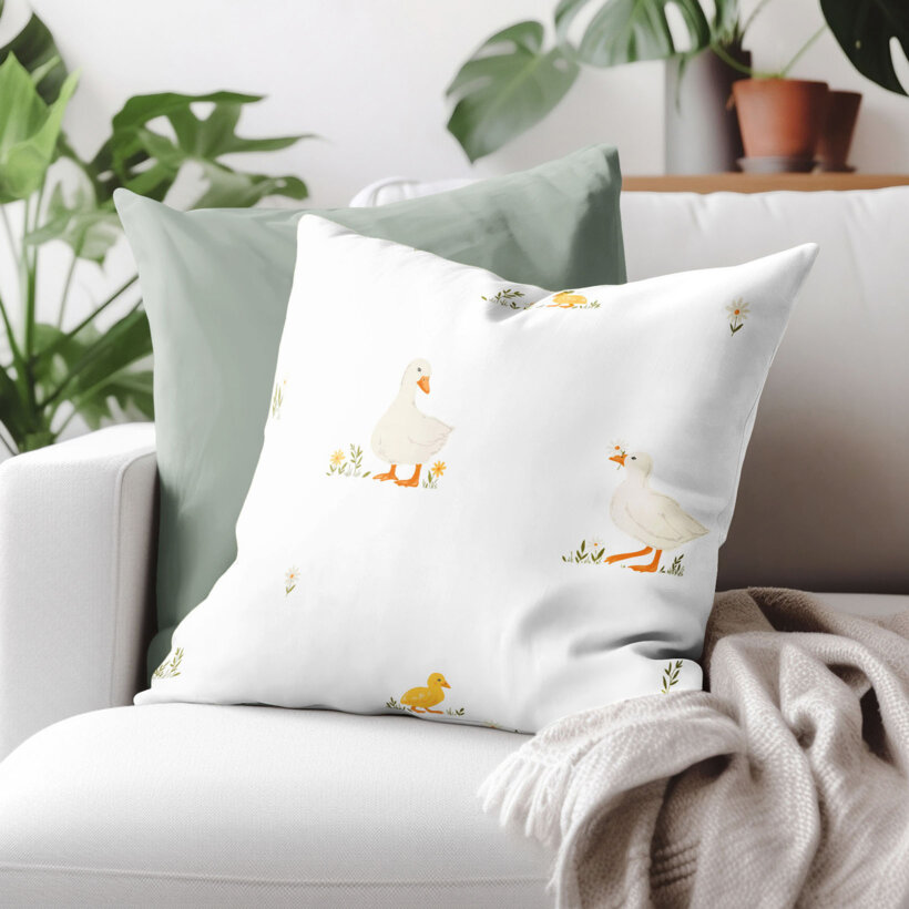 Ostern Kissenbezug aus Baumwolle - Enten