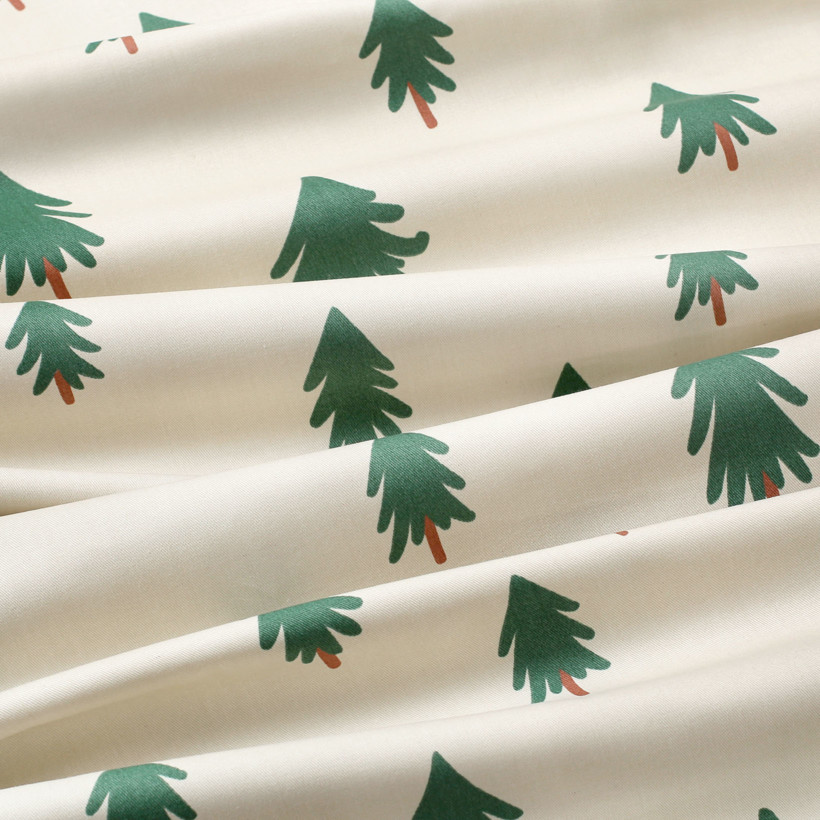 Weihnachtlicher Baumwollköper - Bäumchen auf natur