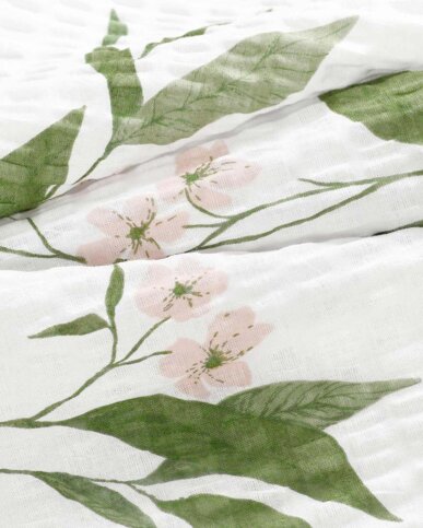 Seersucker Bettwäsche Duo - Duft nach Jasmin mit salbeigrün