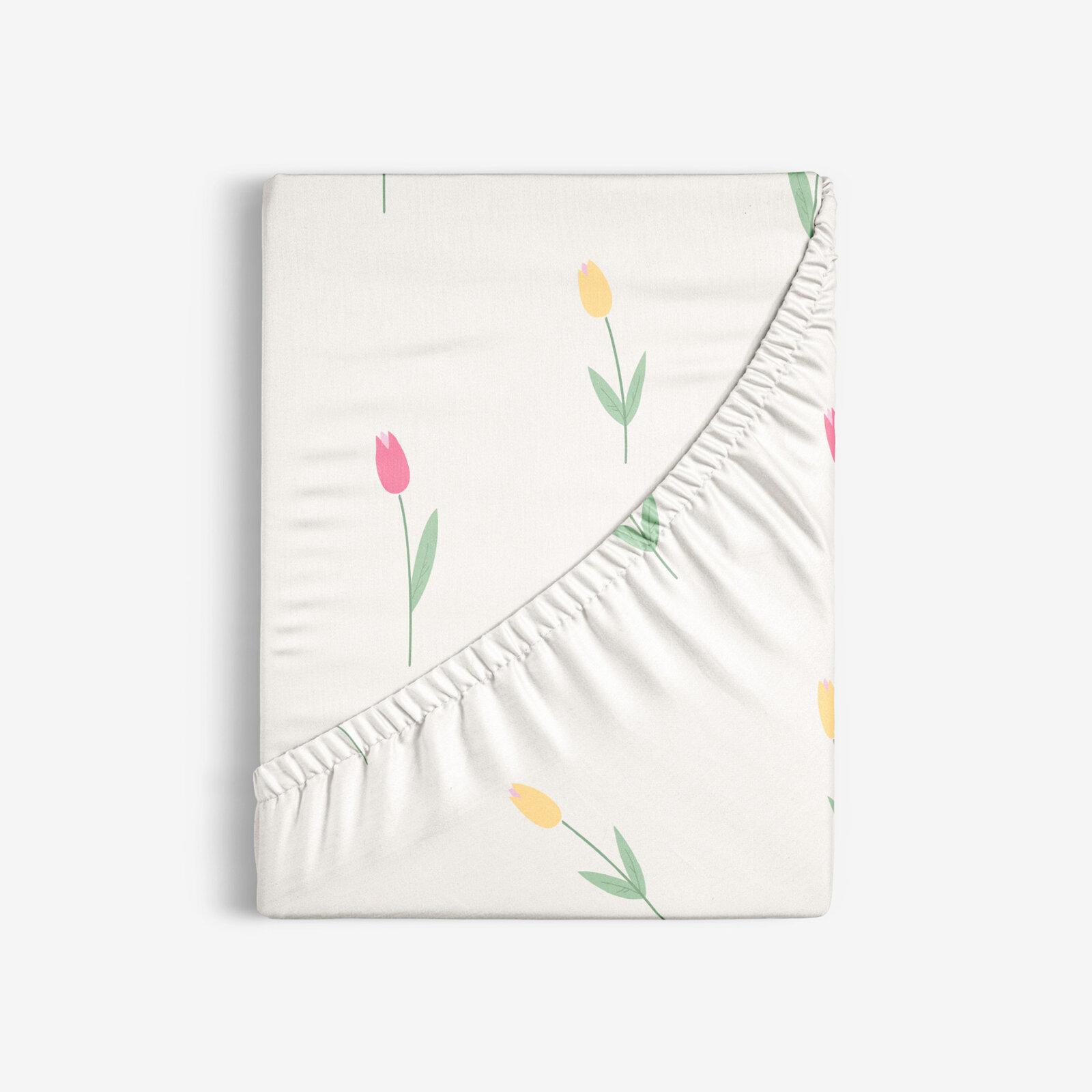 Spannbettlaken aus Baumwolle - Tulpen