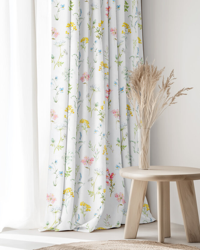 Vorhang aus Baumwolle Deluxe - blühender Frühling