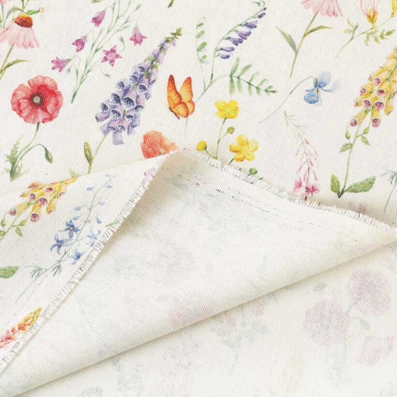 Dekorativer Stoff Valencia - Blühende Wiese