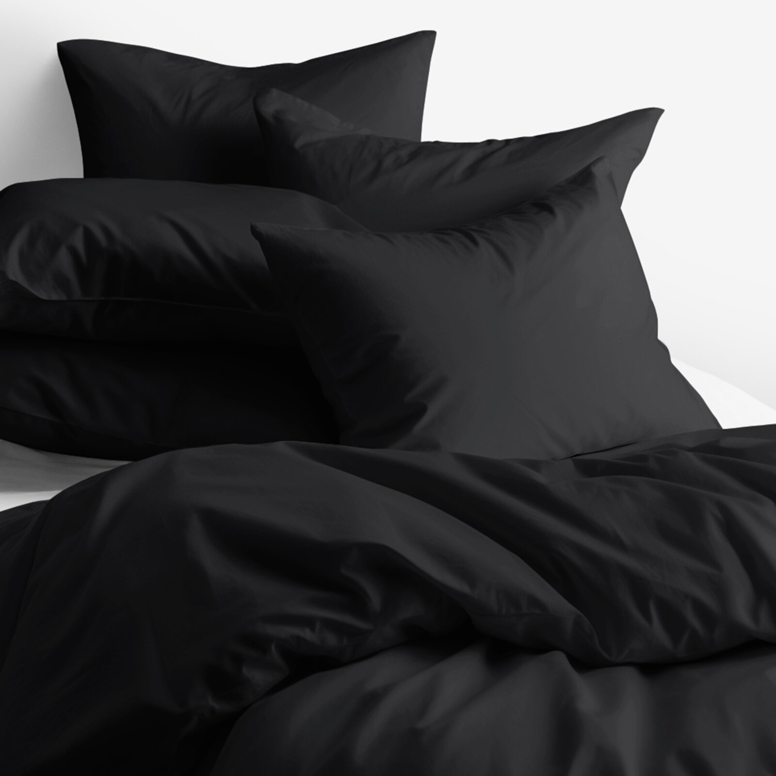 Bettwäsche aus Baumwolle - schwarz