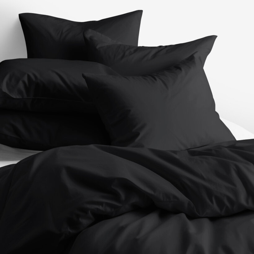 Bettwäsche aus Baumwolle - schwarz
