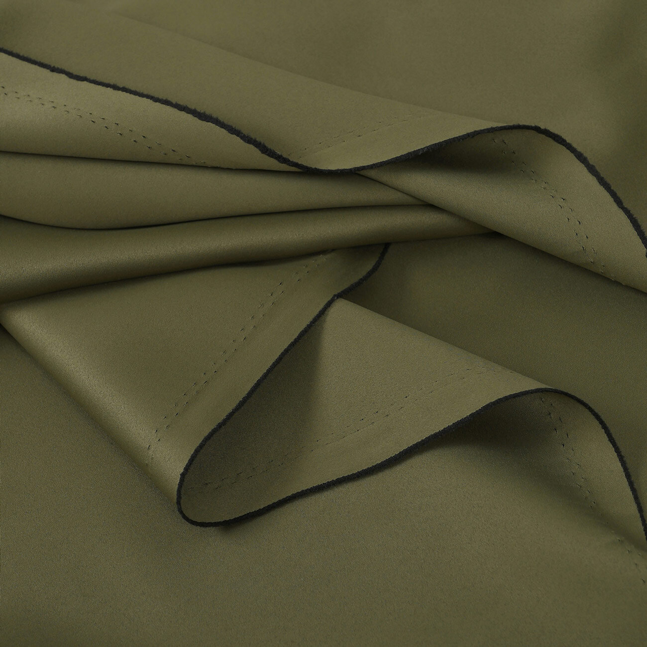 Verdunkelungsstoff Blackout mit Satin-Glanz - olivgrün