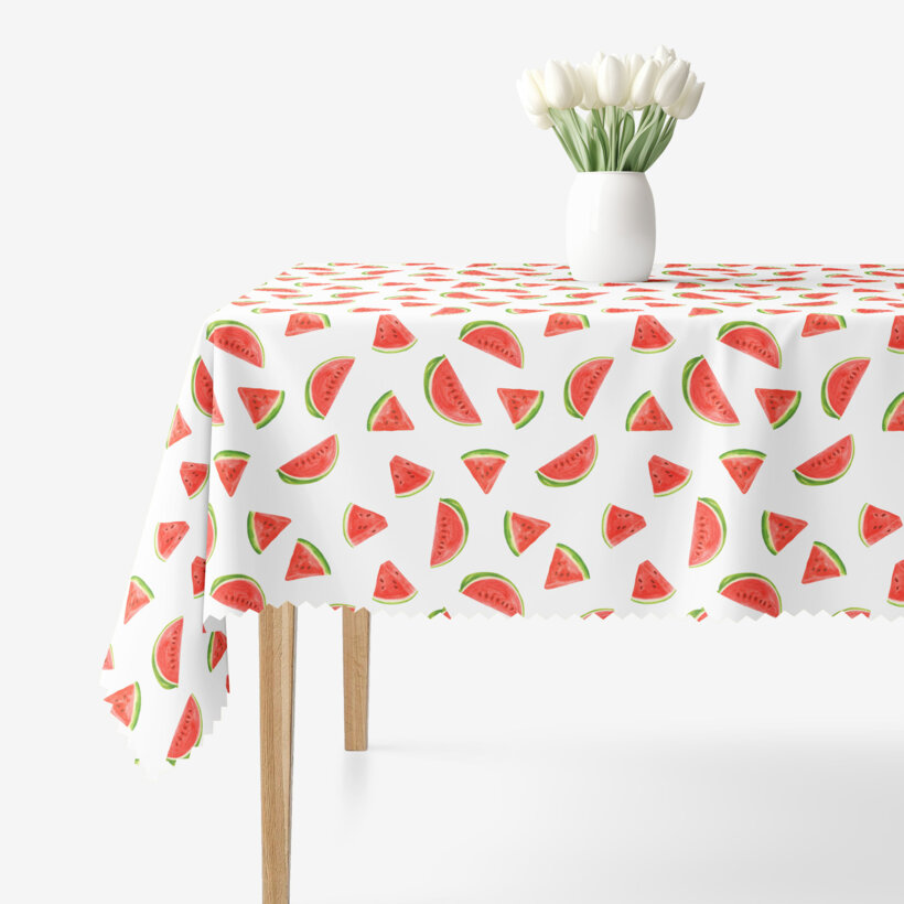Eckige Tischdecke Teflon - Melone