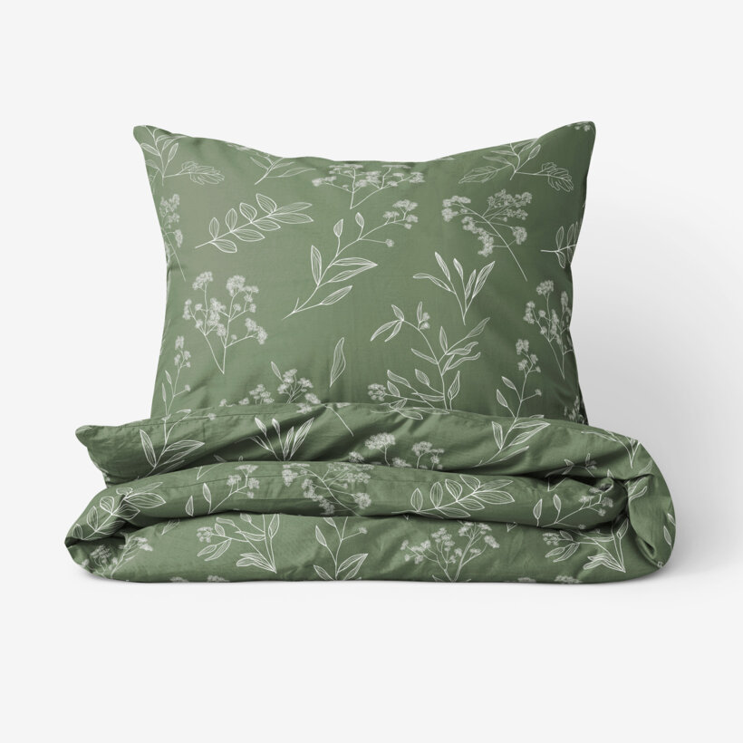 Bettwäsche aus Baumwolle - Kräuterblätter