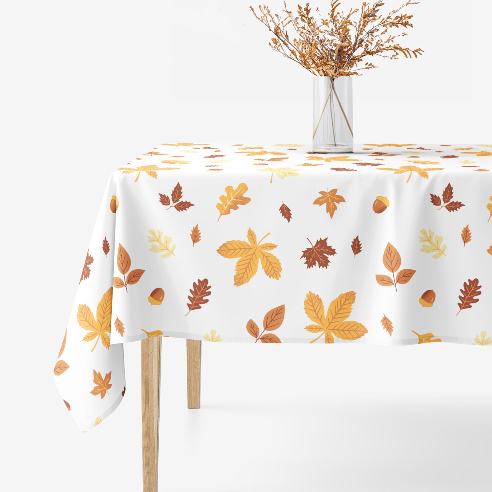 Eckige Tischdecke 100% Baumwolle - Herbstblätter