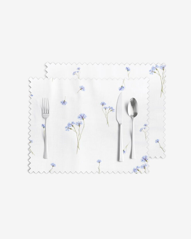 Teflon-Tischset - Blaue Kornblumen - 2 Stück