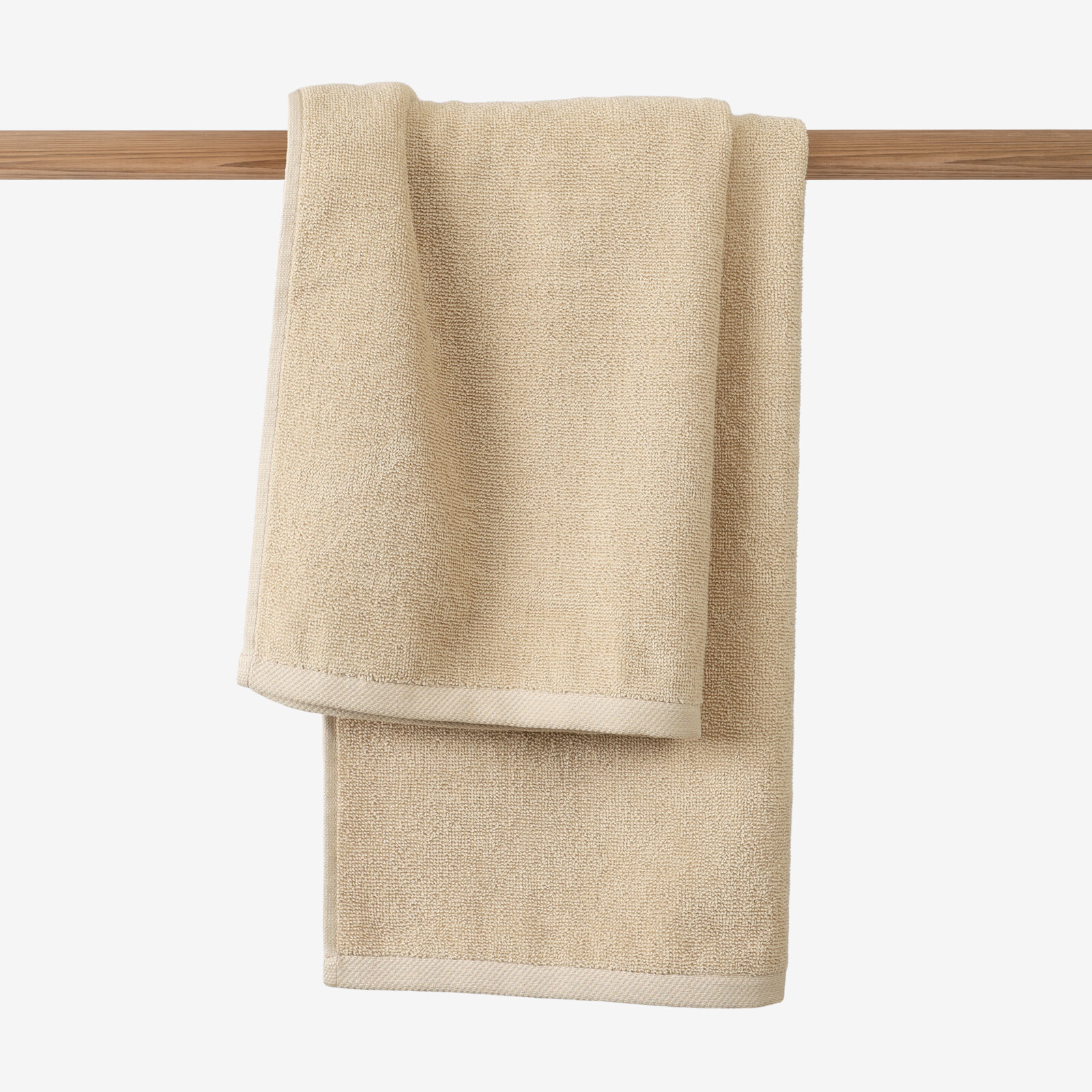 Frottierhandtuch/Duschtuch Soft ohne Bordüre – beige