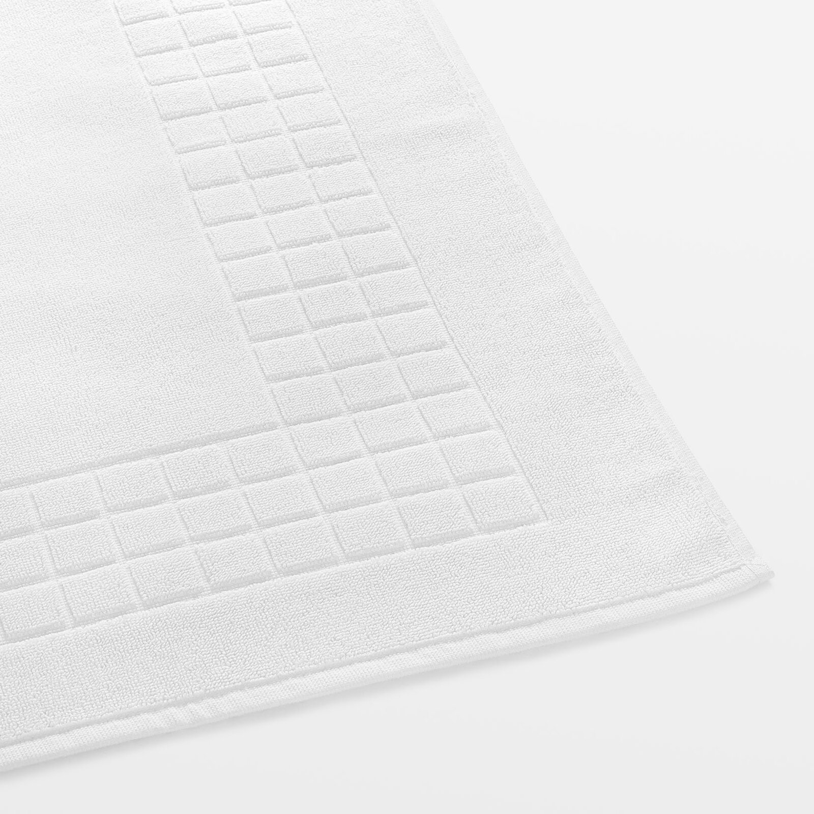 Frottier-Badematte Mozaika – weiß