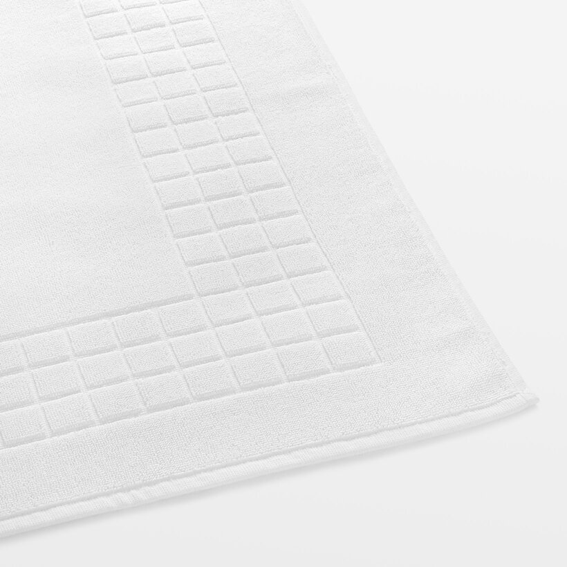Frottier-Badematte Mozaika – weiß
