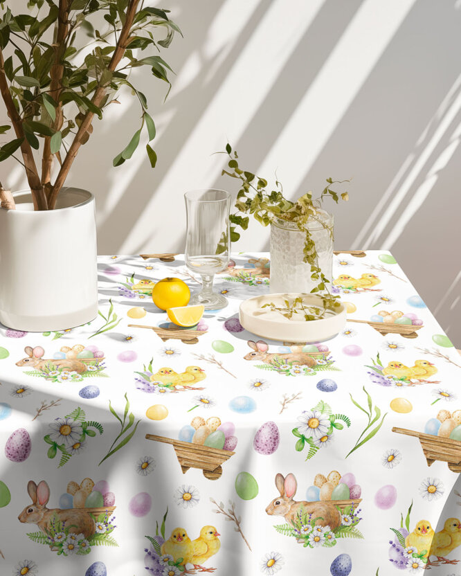 Ostern Eckige Teflon-Tischdecke - Ostersymbole